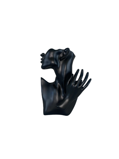 Снимка на Ваза малка жена черна 25х20