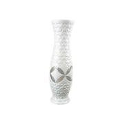 Снимка на Ваза бяла със златни камъни