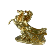 Снимка на Два коня с каляска злато 