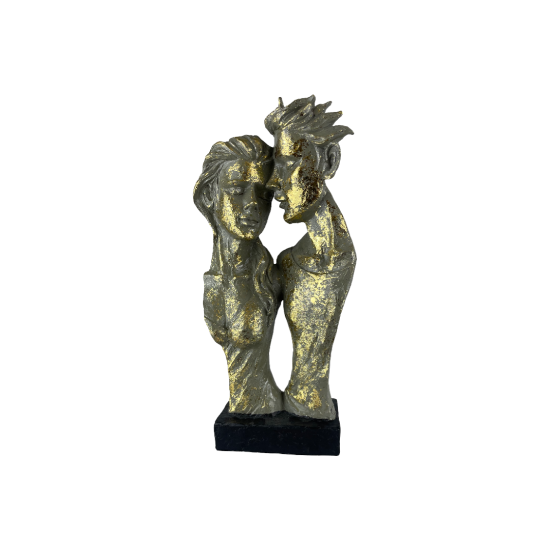 Снимка на Двойка влюбени сиво със злато