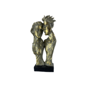 Снимка на Двойка влюбени сиво със злато