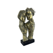 Снимка на Двойка влюбени сиво със злато