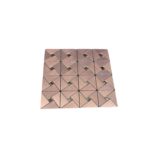 Снимка на Плочка мет.триъгълници мед с кристал