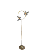 Снимка на Лампа пеперуда с кръг метална златна