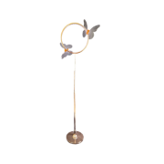 Снимка на Лампа пеперуда с кръг метална златна