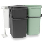 Снимка на Кош за смет за разделно събиране Brabantia Sort&Go 2x16L,  Dark Grey & Jade Green