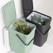 Снимка на Кош за смет за разделно събиране Brabantia Sort&Go 2x16L,  Dark Grey & Jade Green