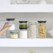 Снимка на Буркани комплект Brabantia Stackable 0.3L+0.6L+1.1L, Light Grey/Dark Grey/Jade Green, 3 броя