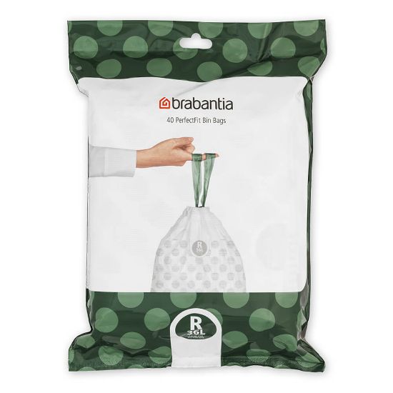 Снимка на Торба за кош Brabantia PerfectFit Bo, размер R, 36L, 40 броя, пакет