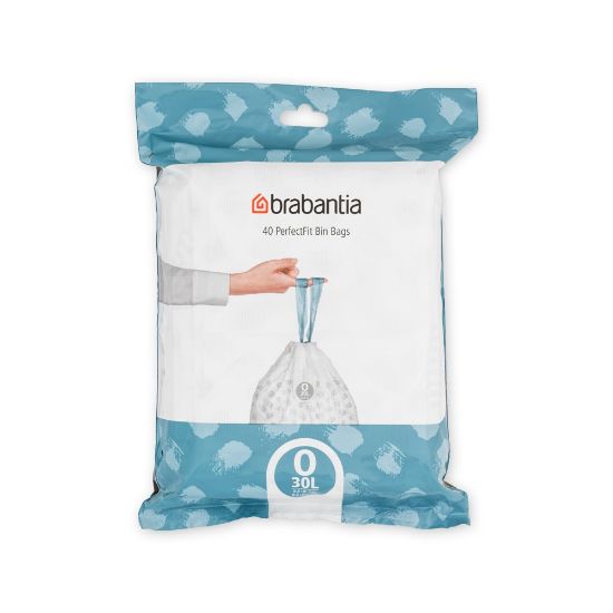 Снимка на Торба за кош Brabantia PerfectFit FlatBack+/Bo, размер O, 30L, 40 броя, пакет