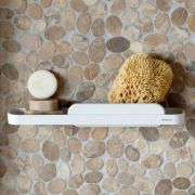 Снимка на Рафт за душ с приставка за почистване Brabantia MindSet Mineral Fresh White