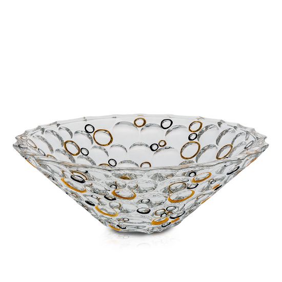 Снимка на Купа Bohemia 1845 Lisboa Gold and Black Circles Ø30cm