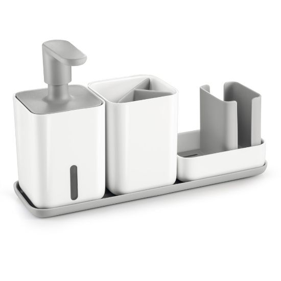 Снимка на Органайзер за мивка с дозатор за течен сапун и чашка Tescoma Puro