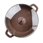 Снимка на Тенджера плитка Muhler Mia MR-3275M 32x7.5cm, 4.3L, шоколад, лят алуминий