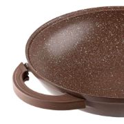 Снимка на Тиган уок с капак Muhler Mia MR-3285M 32x8.5cm, 3.8L, шоколад, лят алуминий