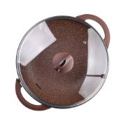 Снимка на Тиган уок с капак Muhler Mia MR-3285M 32x8.5cm, 3.8L, шоколад, лят алуминий