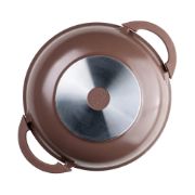 Снимка на Тиган уок с капак Muhler Mia MR-3285M 32x8.5cm, 3.8L, шоколад, лят алуминий