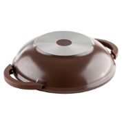 Снимка на Тиган уок с капак Muhler Mia MR-3285M 32x8.5cm, 3.8L, шоколад, лят алуминий