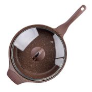 Снимка на Тиган дълбок с капак Muhler Mia MR-2807M 28x7cm, 2.8L, шоколад, лят алуминий