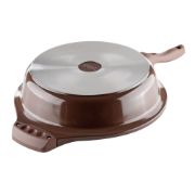 Снимка на Тиган дълбок с капак Muhler Mia MR-2807M 28x7cm, 2.8L, шоколад, лят алуминий