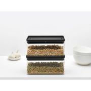 Снимка на Кутия за съхранение на продукти Brabantia Tasty+ Stackable 1.5L, Dark Grey