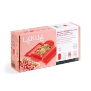 Снимка на Съд за готвене на пара в микровълнова с решетка Lekue, 1-2 порции