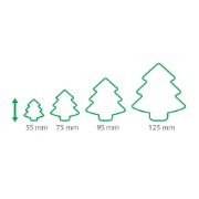 Снимка на Комплект форми за сладки Tescoma Delicia, коледна елха, 4 размера