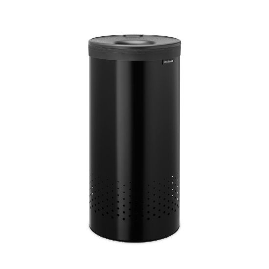 Снимка на Кош за пране Brabantia 35L, Matt Black, пластмасов капак