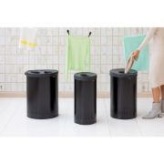 Снимка на Кош за пране Brabantia 35L, Matt Black, пластмасов капак