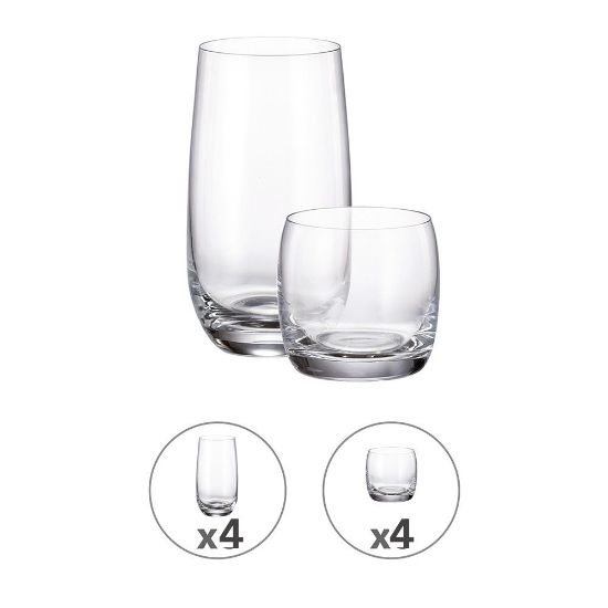 Снимка на Комплект за аперитив и безалкохолно Bohemia Royal Party 8 части