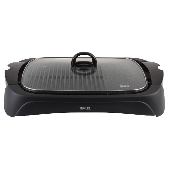 Снимка на Скара електрическа с капак MUHLER MG-4030M, мраморно покритие, 2000W