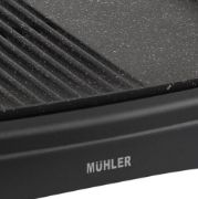 Снимка на Скара електрическа с капак MUHLER MG-4030M, мраморно покритие, 2000W