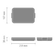 Снимка на Кутия за обяд Brabantia Make&Take 1.1L, Light Grey, плоска