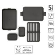 Снимка на Кутия за обяд Brabantia Make&Take 2L, Dark Grey, с разделители