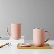 Снимка на Чаша за чай с цедка VIVA Minima Stone Rose 500ml