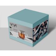 Снимка на Чаша за чай с цедка VIVA Minima 400ml, синьо капаче за запарка