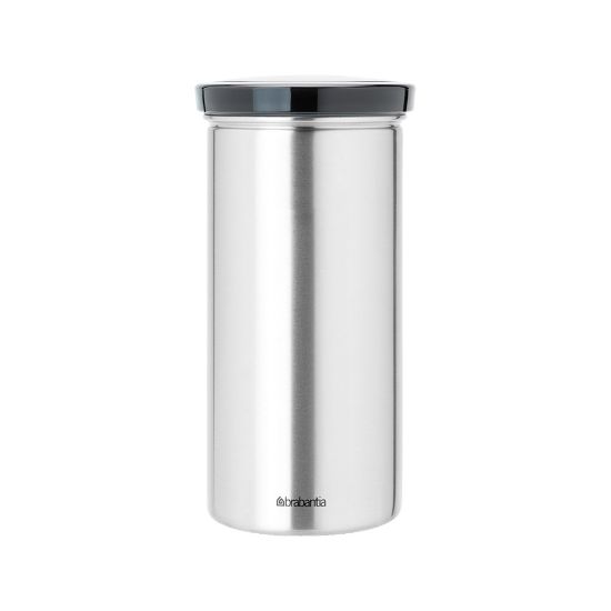 Снимка на Буркан за 18 броя кафе-капсули Brabantia Matt Steel Fingerprint Proof, Grey Lid