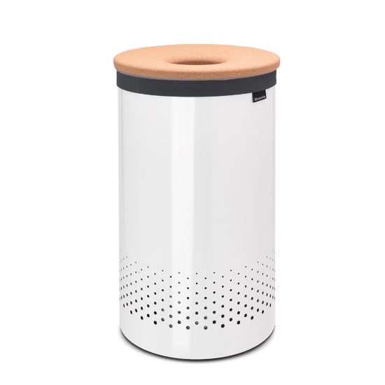 Снимка на Кош за пране Brabantia 60L, White, корков капак