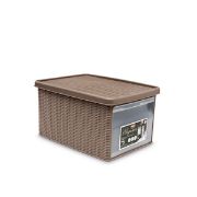 Снимка на Универсална кутия с отвор Stefanplast Elegance M, 15L,  Кафяв