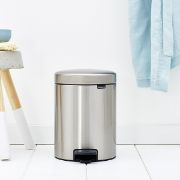Снимка на Кош за смет с педал Brabantia NewIcon 5L, Matt Steel Fingerprint Proof