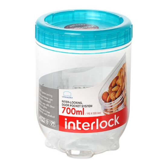 Снимка на Буркан Lock & Lock Interlock  INL304B 700ml, петролено зелен