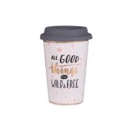 Снимка на Чаша за чай и мляко 350ml, със силиконов капак