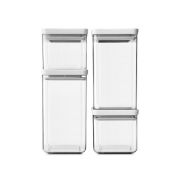 Снимка на Комплект буркани Brabantia Tasty+ (2х0.7L и 2x1.6L),  4 броя , Light Grey