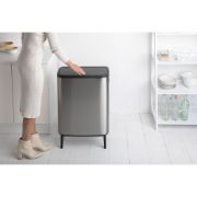 Снимка на Кош за смет Brabantia Bo Touch Hi 2x30L, Matt Steel Fingerprint Proof