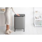 Снимка на Кош за смет Brabantia Bo Touch Hi 2x30L, Mineral Concrete Grey