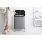 Снимка на Кош за смет Brabantia Bo Touch Hi 2x30L, Mineral Concrete Grey