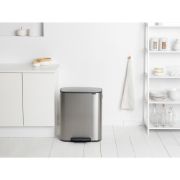 Снимка на Кош за смет Brabantia Bo Pedal 2x30L, Matt Steel Fingerprint Proof