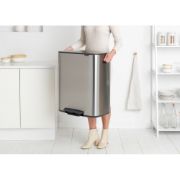 Снимка на Кош за смет Brabantia Bo Pedal 2x30L, Matt Steel Fingerprint Proof