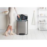 Снимка на Кош за смет Brabantia Bo Pedal 2x30L, Matt Steel Fingerprint Proof