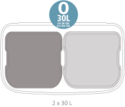 Снимка на Кош за смет Brabantia Bo Pedal 2x30L, Matt Steel Fingerprint Proof